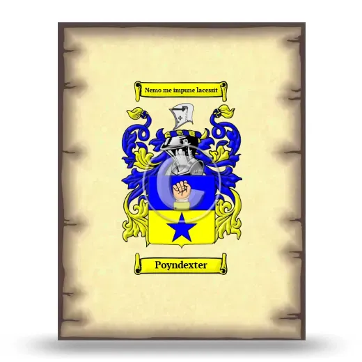 Poyndexter Coat of Arms Print