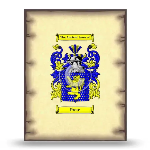 Prete Coat of Arms Print