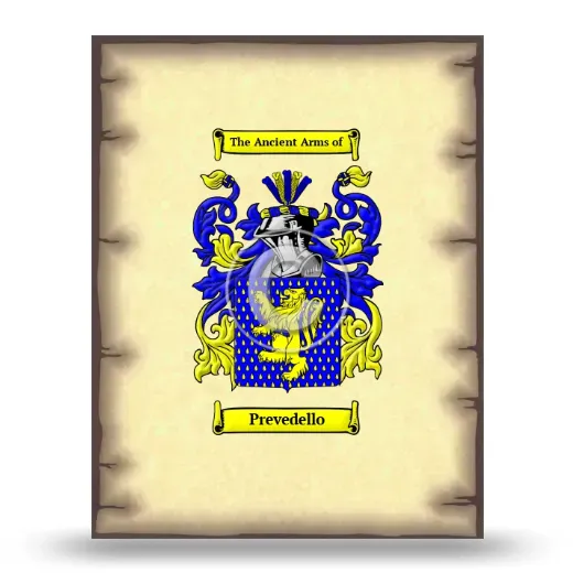 Prevedello Coat of Arms Print