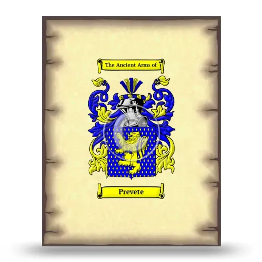 Prevete Coat of Arms Print
