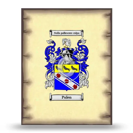Pulen Coat of Arms Print