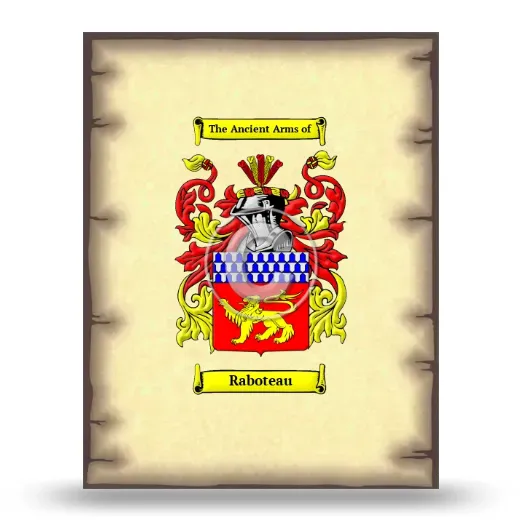Raboteau Coat of Arms Print