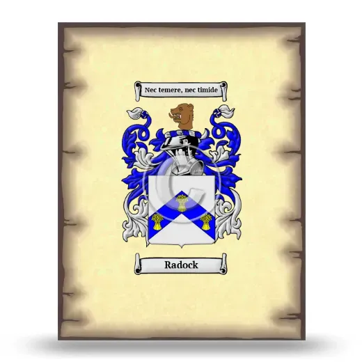 Radock Coat of Arms Print