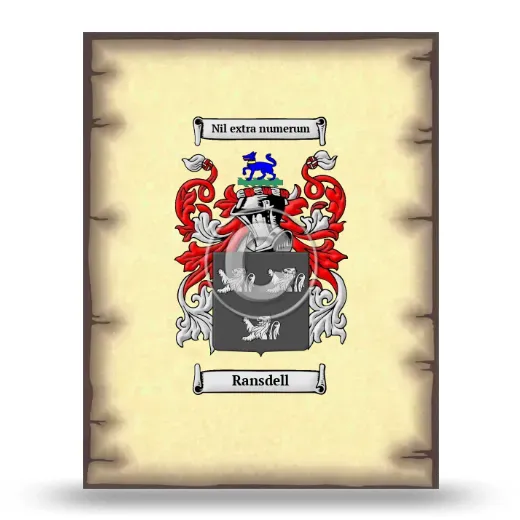 Ransdell Coat of Arms Print