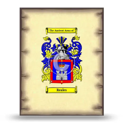 Reales Coat of Arms Print