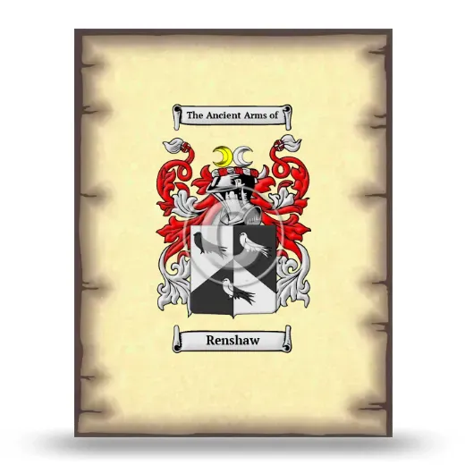 Renshaw Coat of Arms Print