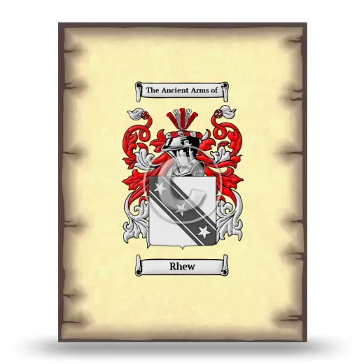 Rhew Coat of Arms Print