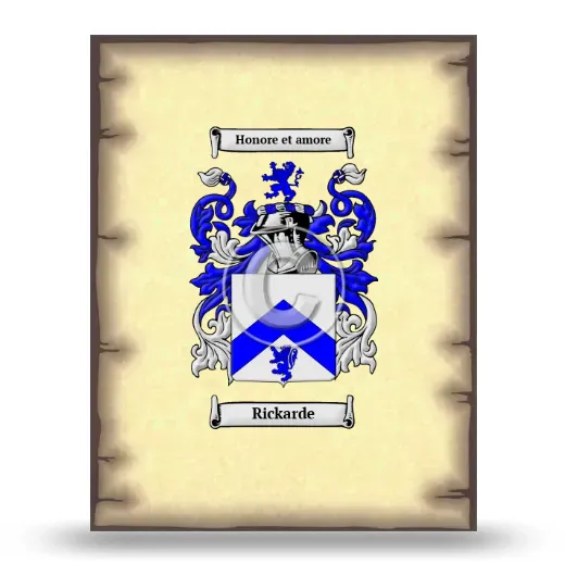 Rickarde Coat of Arms Print