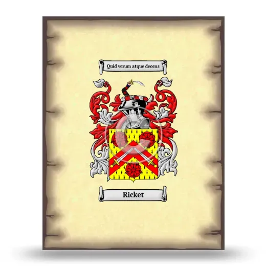 Ricket Coat of Arms Print