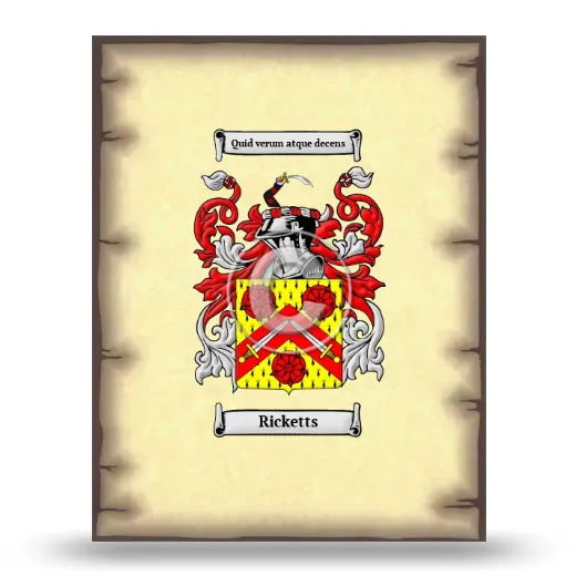 Ricketts Coat of Arms Print