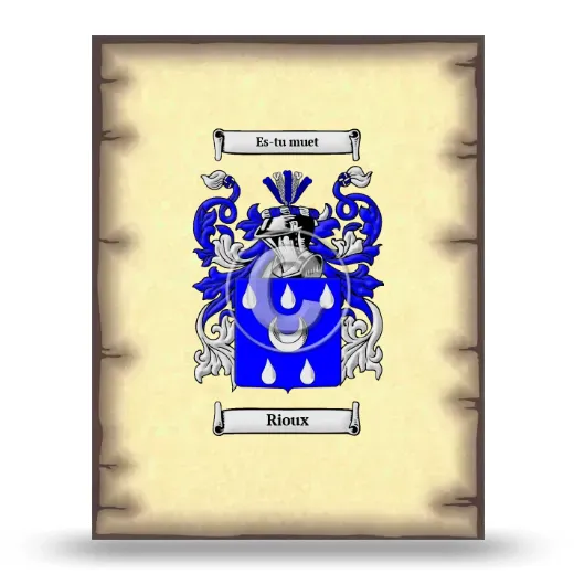 Rioux Coat of Arms Print