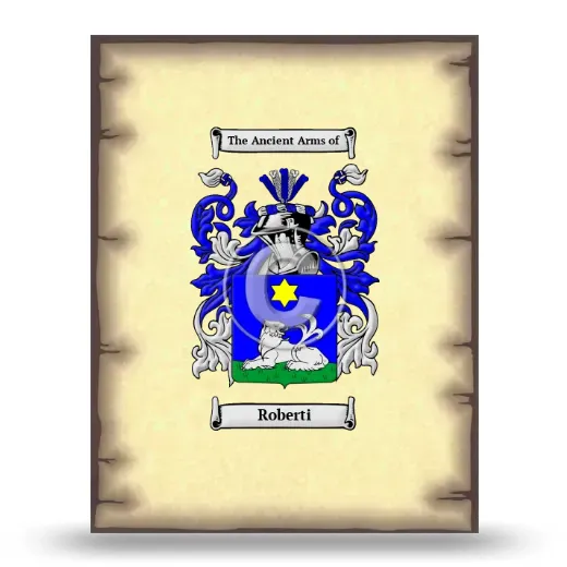 Roberti Coat of Arms Print