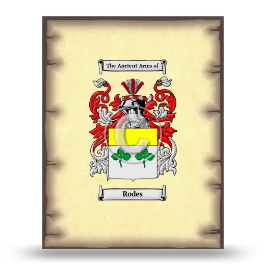 Rodes Coat of Arms Print