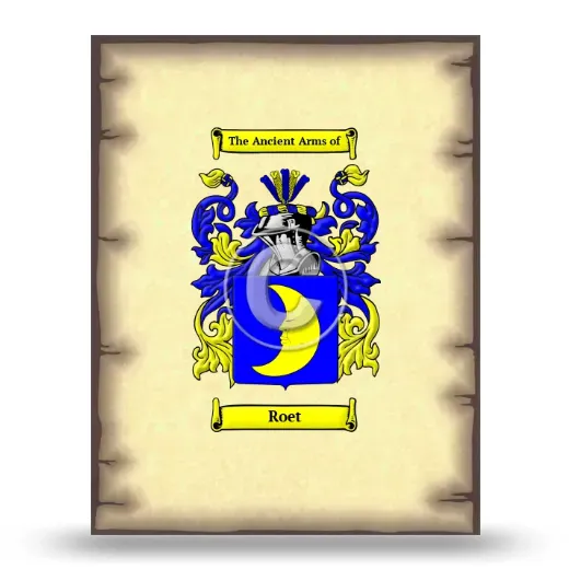 Roet Coat of Arms Print