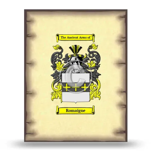 Romaigne Coat of Arms Print
