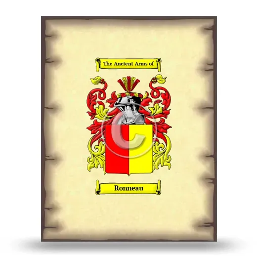 Ronneau Coat of Arms Print