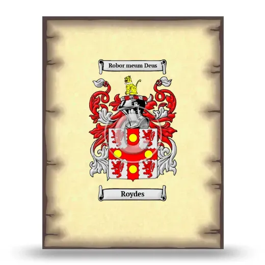 Roydes Coat of Arms Print