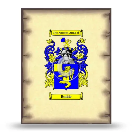 Rudde Coat of Arms Print