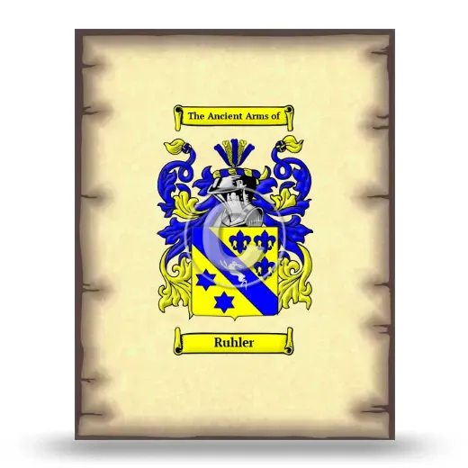 Ruhler Coat of Arms Print