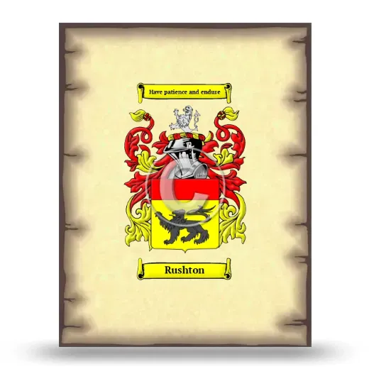 Rushton Coat of Arms Print