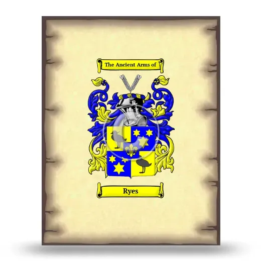 Ryes Coat of Arms Print