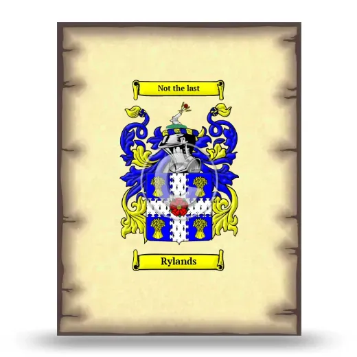 Rylands Coat of Arms Print