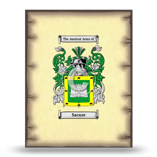 Sacaze Coat of Arms Print