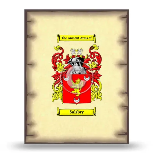 Salsbry Coat of Arms Print