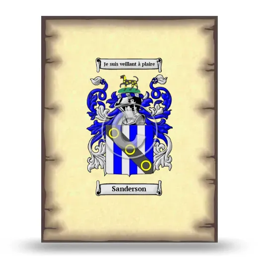 Sanderson Coat of Arms Print