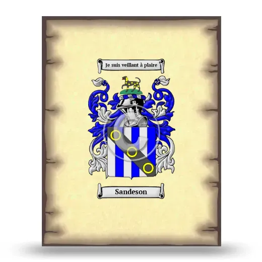 Sandeson Coat of Arms Print