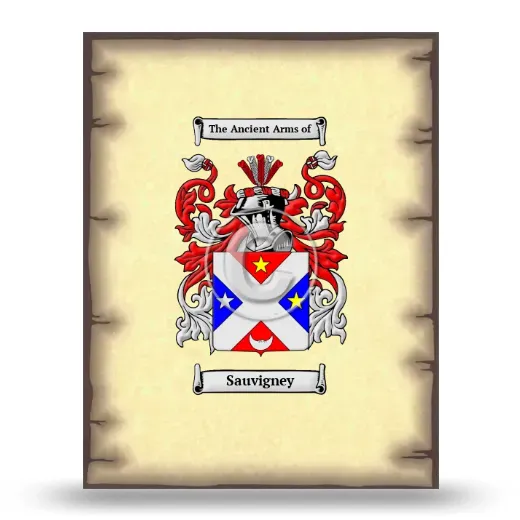 Sauvigney Coat of Arms Print