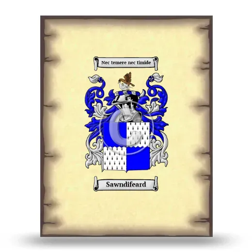 Sawndifeard Coat of Arms Print