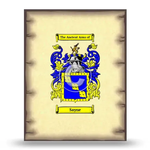Sayne Coat of Arms Print