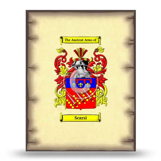 Scarsi Coat of Arms Print