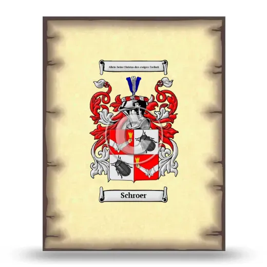 Schroer Coat of Arms Print