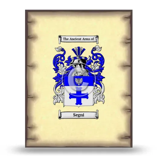 Segni Coat of Arms Print