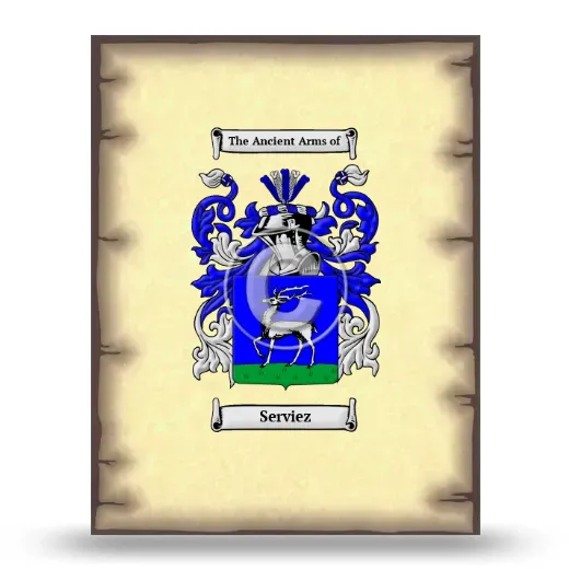 Serviez Coat of Arms Print