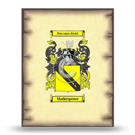 Shakespeare Coat of Arms Print