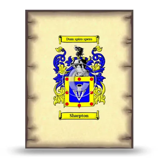 Sharpton Coat of Arms Print