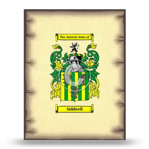 Siddwell Coat of Arms Print