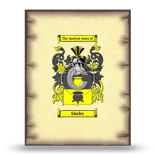 Simler Coat of Arms Print