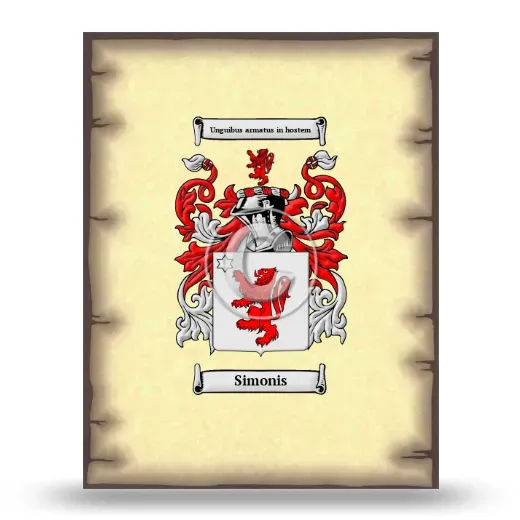 Simonis Coat of Arms Print