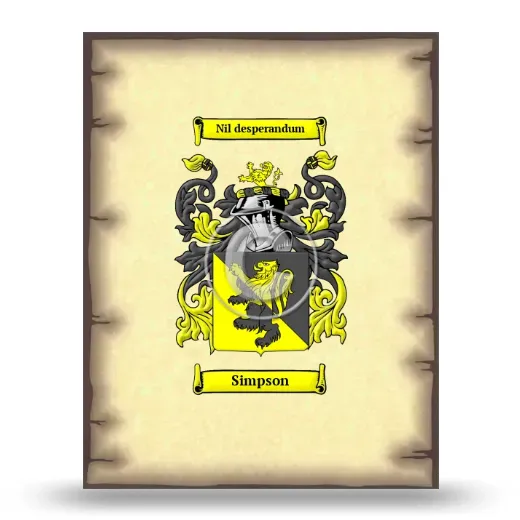 Simpson Coat of Arms Print