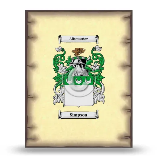 Simpson Coat of Arms Print