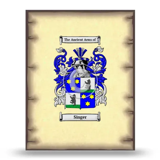Singer Coat of Arms Print