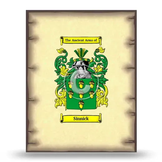 Sinnick Coat of Arms Print