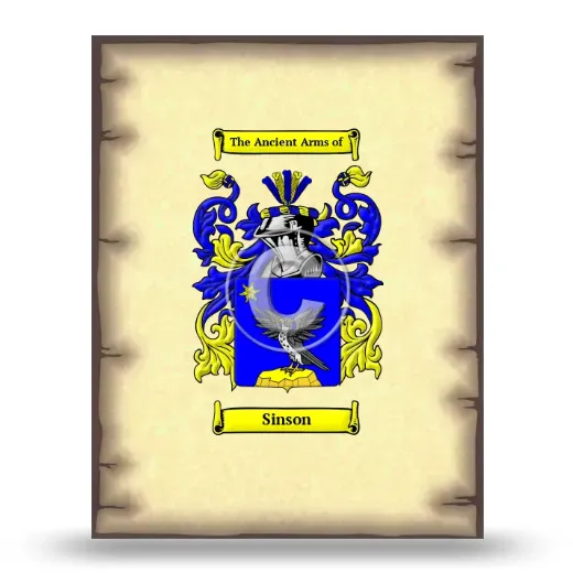Sinson Coat of Arms Print