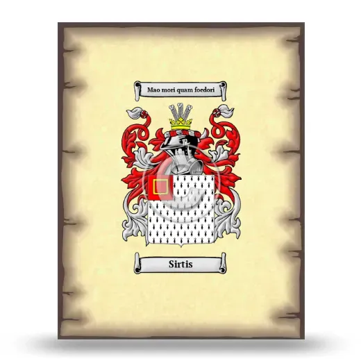 Sirtis Coat of Arms Print