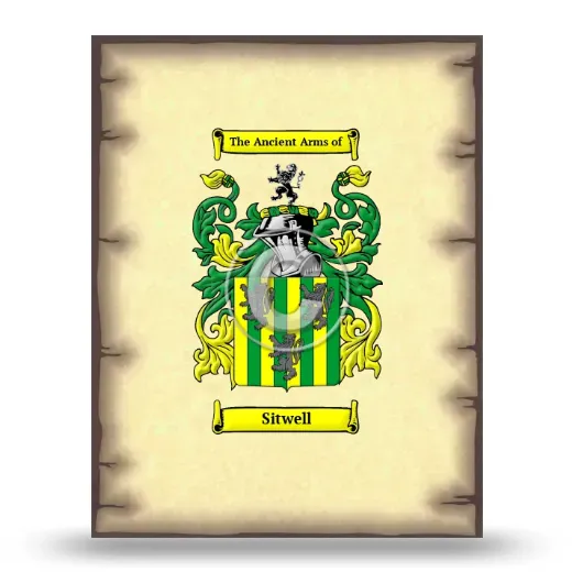 Sitwell Coat of Arms Print