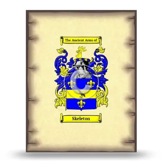 Skeleton Coat of Arms Print